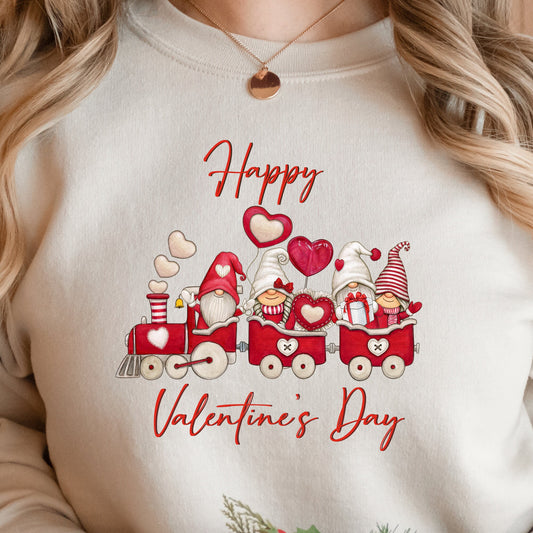 Gnomes Valentines PNG Sublimation, Valentine's Day Red Gnome Train Shirt Design, Red Gnomes Png, Red Love Png, Instant Download