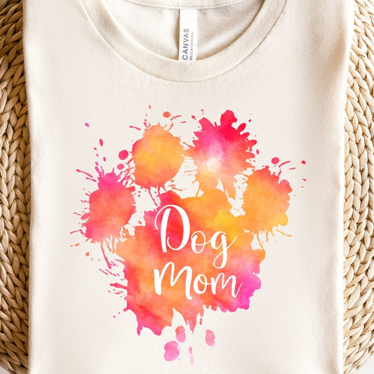 Dog Mom PNG Sublimation Design Dog Mom Paw Designs For Tshirts, Dog Lover Gift Instant Download