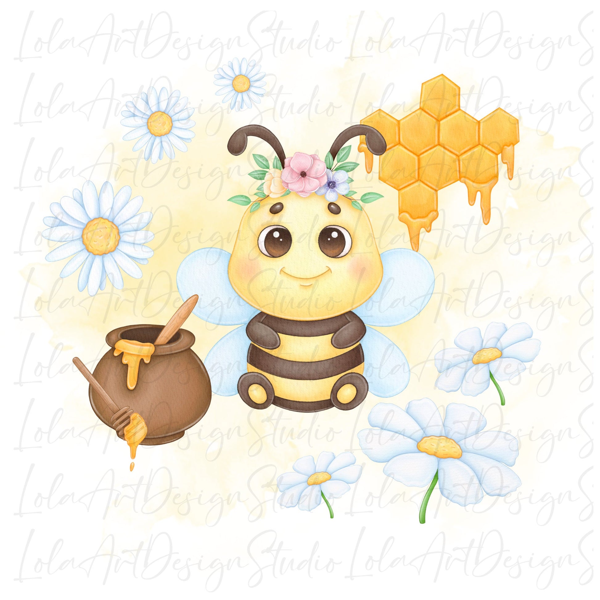 Bee PNG Sublimation Design, Cute Honey Bee T Shirt Design, Digital Download