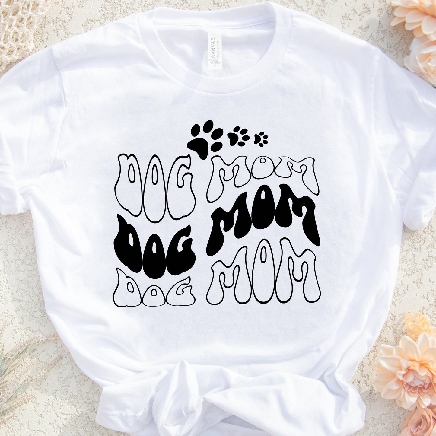 Dog Mom Png and Svg Files For Cricut, Dog Mom With Paw Sublimation Design