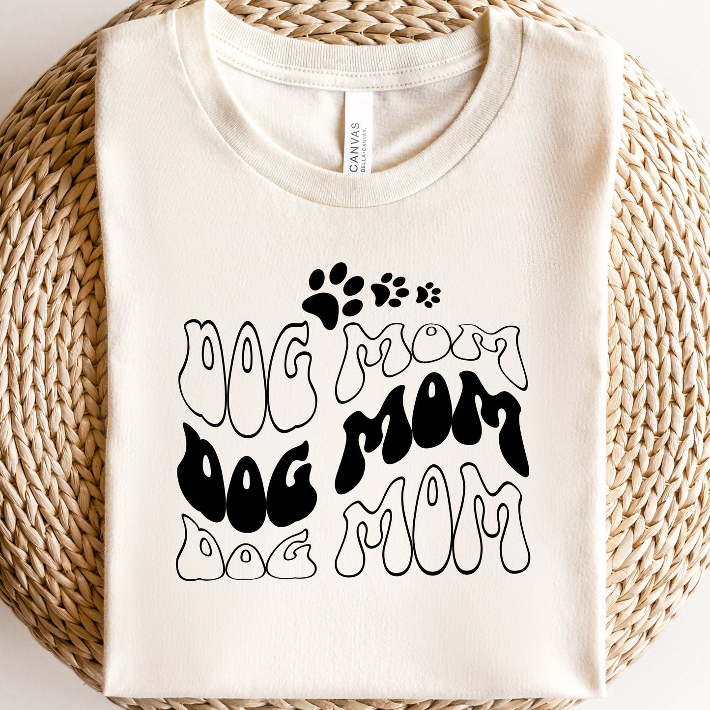 Dog Mom Png and Svg Files For Cricut, Dog Mom With Paw Sublimation Design