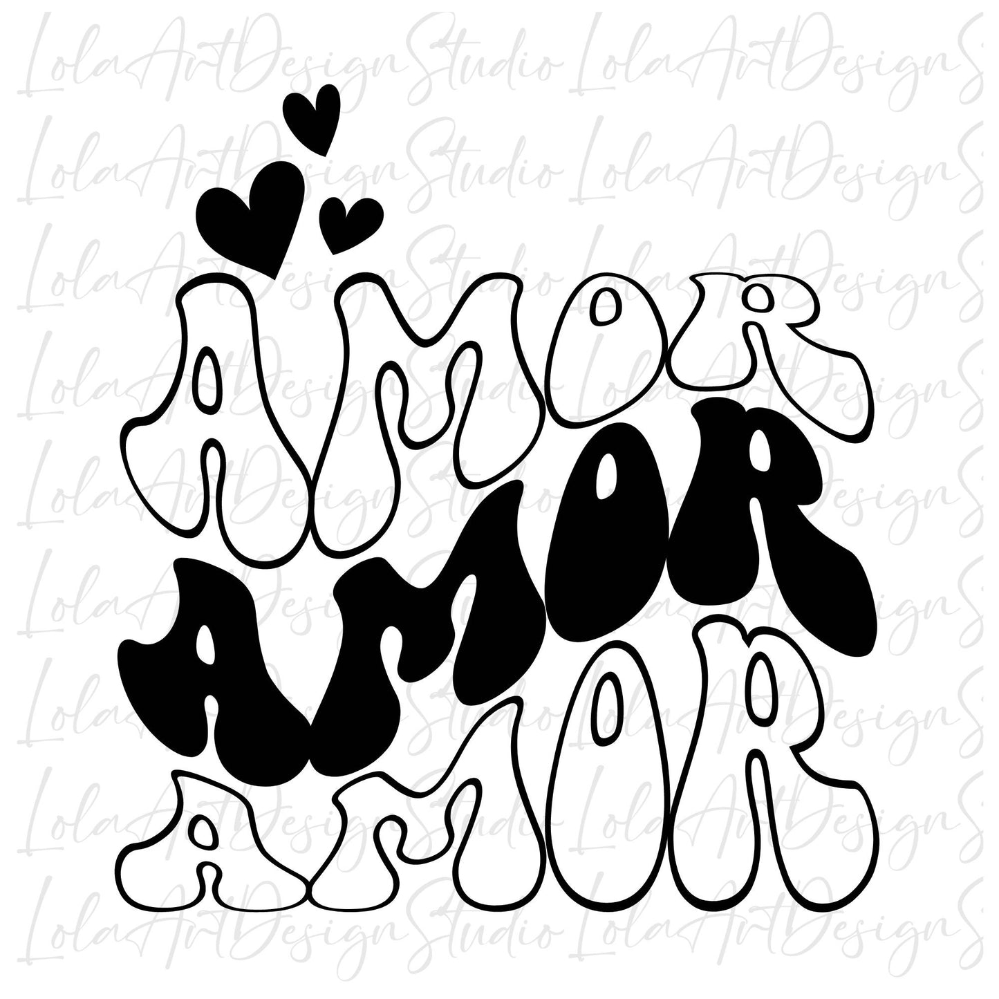 Cute Amor Svg and Png Files For Cricut, Amor Svg, Amor PNG File For Sublimation, Amor Spanish Love SVG Cut File Silhouette & Cricut Design Space