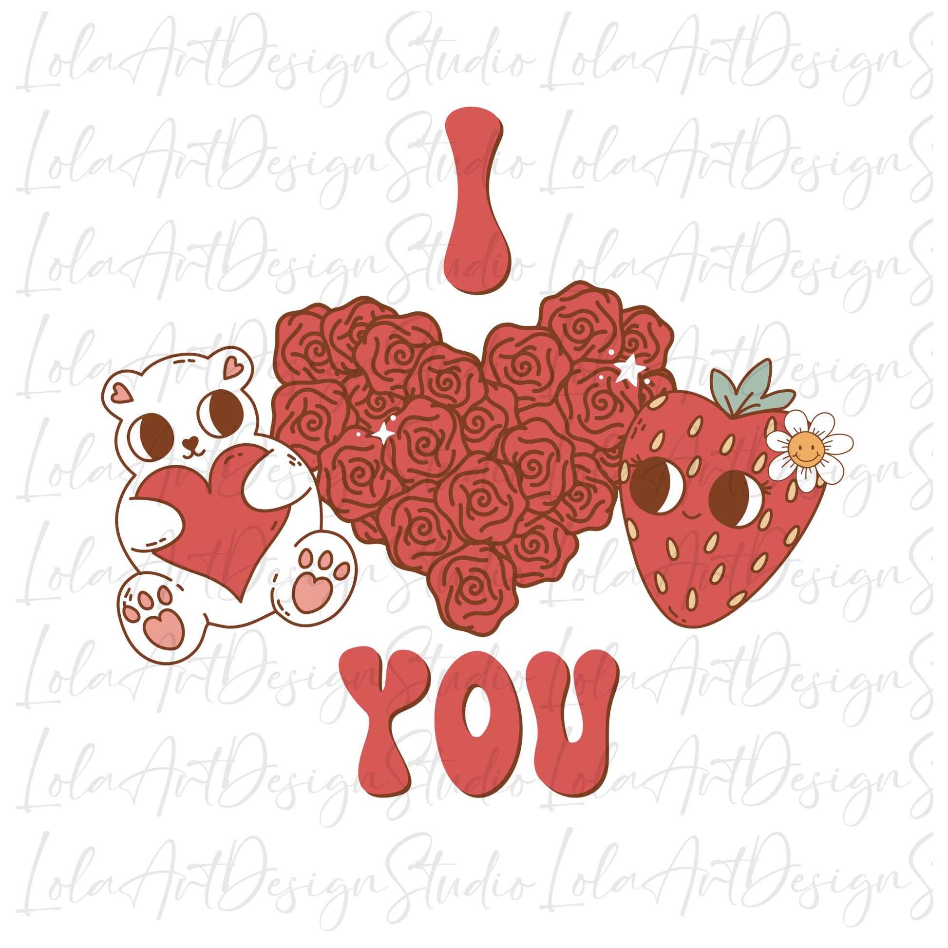 I Love You Png Sublimation Design, Heart Of Roses Png, Groovy Valentine's Shirt Design, I Love You Valentine's Day Png, Heart Valentine Png