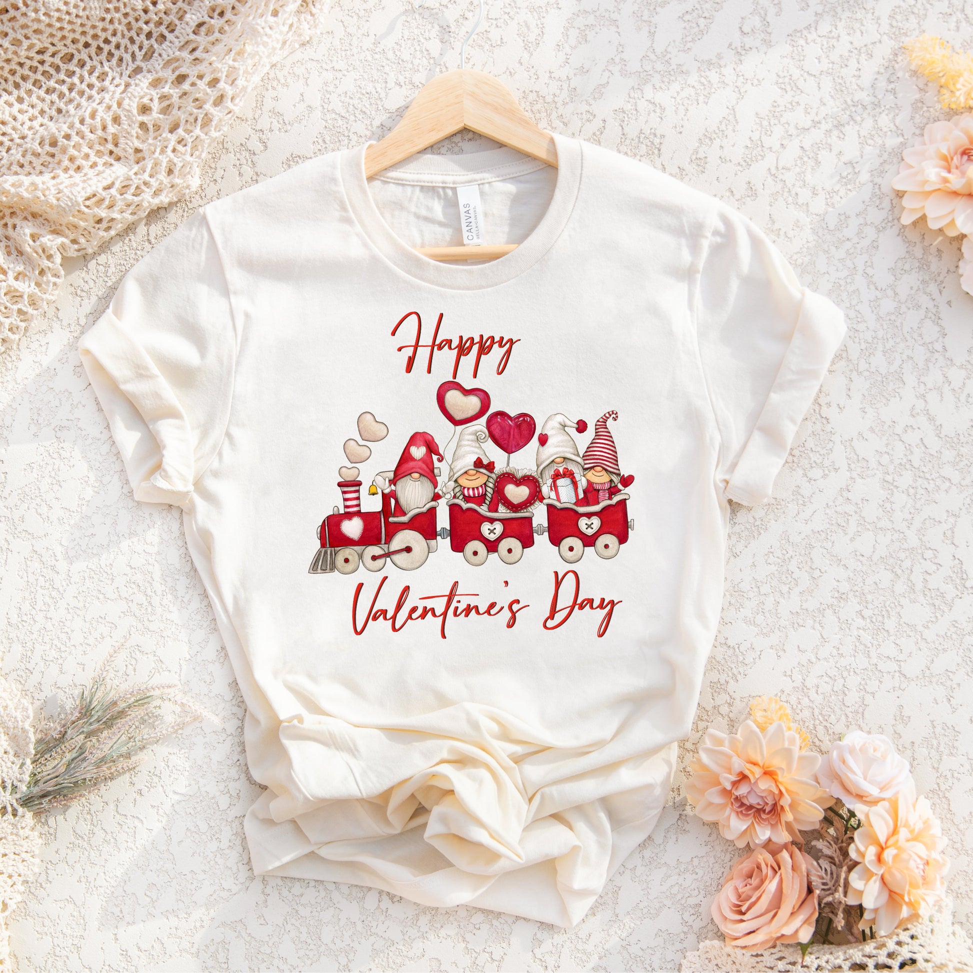 Gnomes Valentines PNG Sublimation, Valentine's Day Red Gnome Train Shirt Design, Red Gnomes Png, Red Love Png, Instant Download