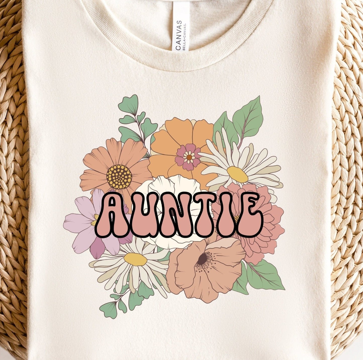 Auntie PNG For Sublimation Design, Boho Aunt Shirt Design Png, Auntie Gift ,Retro Auntie sublimation, Auntie Floral png, Aunt png, Aunt Sublimation