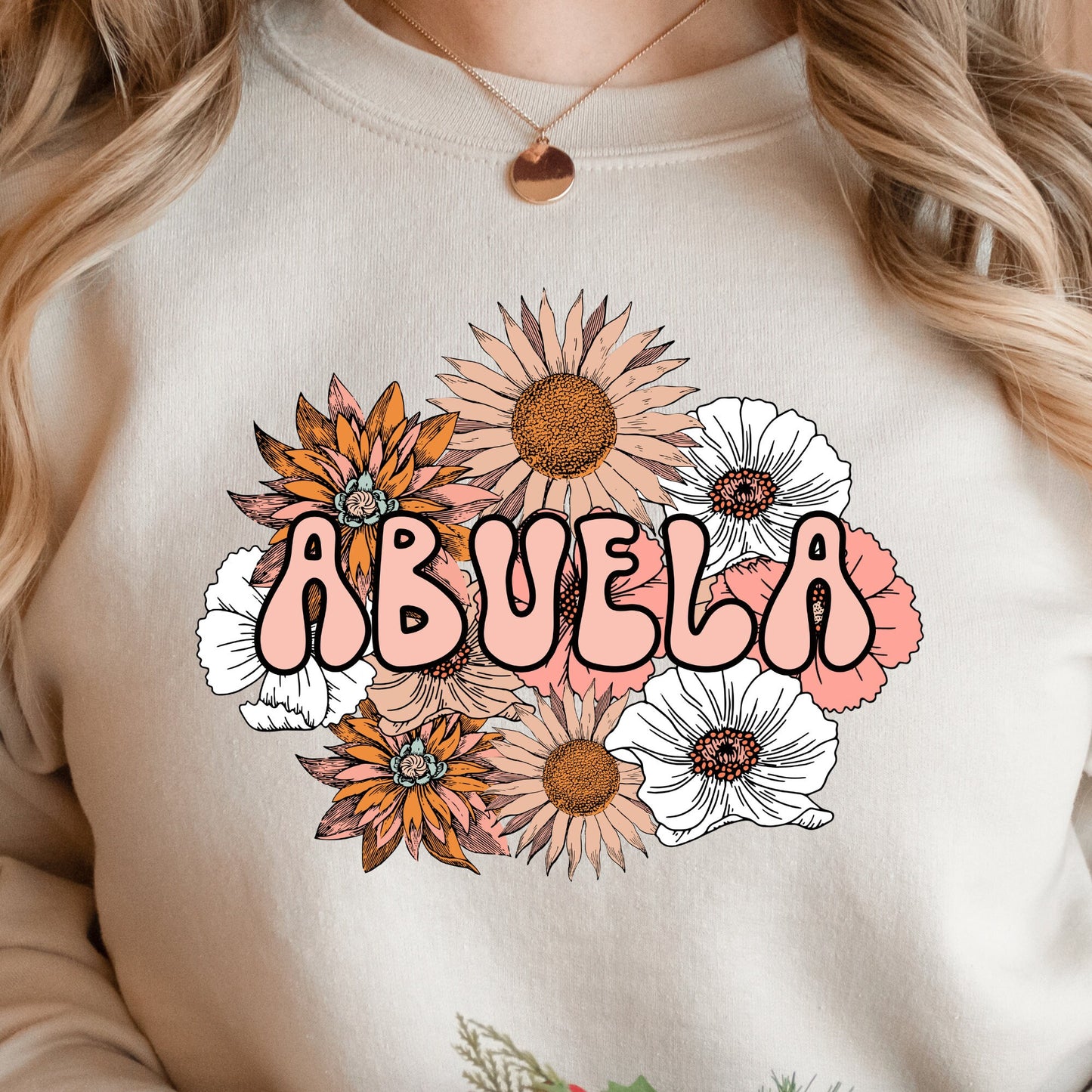 Floral Abuela Png File For Sublimation