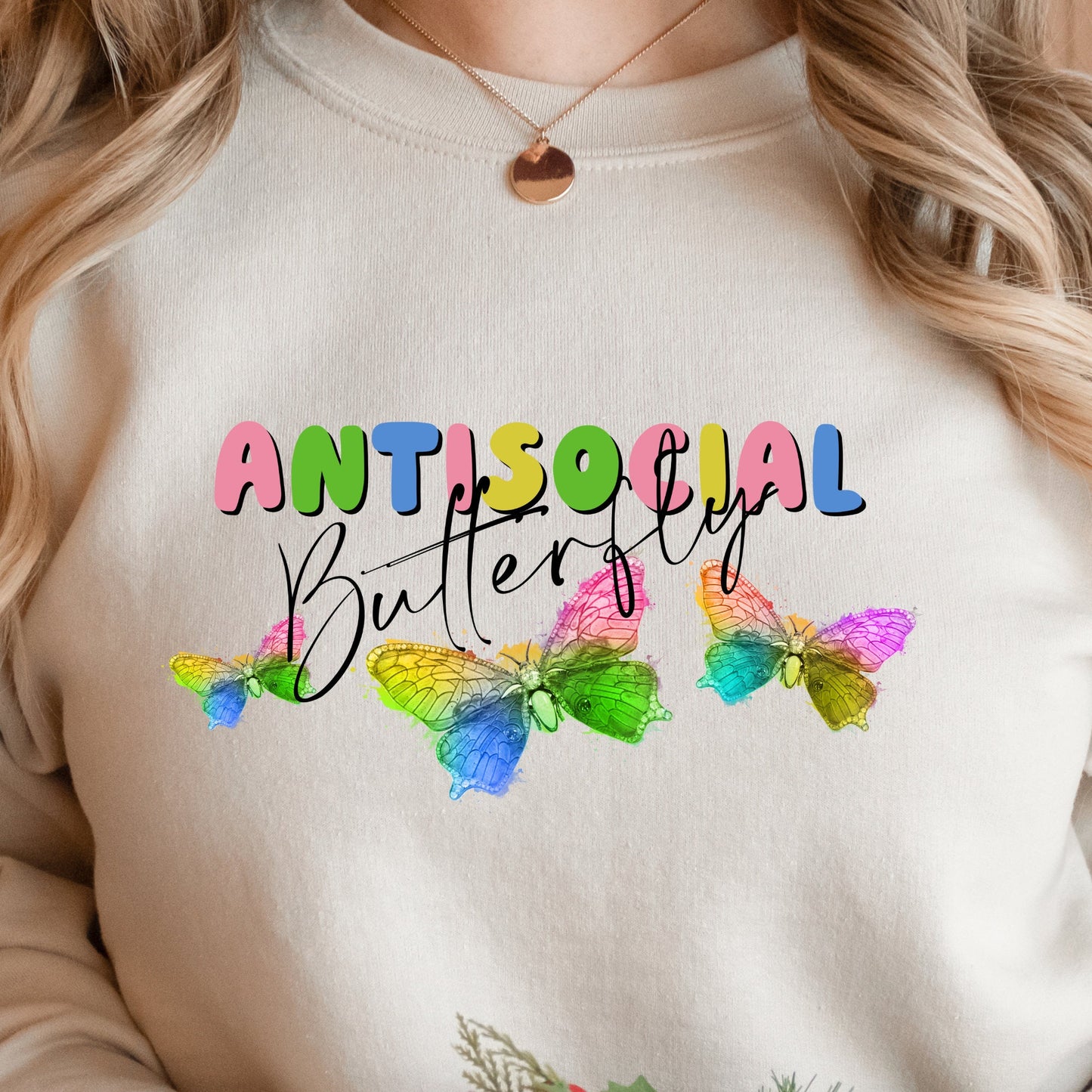 Antisocial Butterfly Png Sublimation Design, Rainbow Butterfly PNG, Sarcastic PNG, Funny PNG, Funny Designs Sublimation File, Tshirt Design