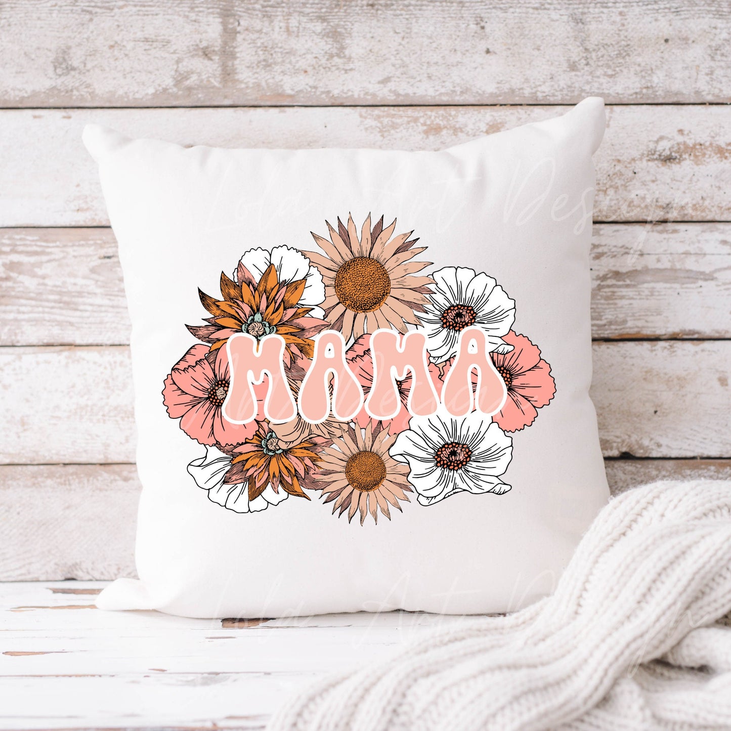 Floral Mama PNG Sublimation Design Download