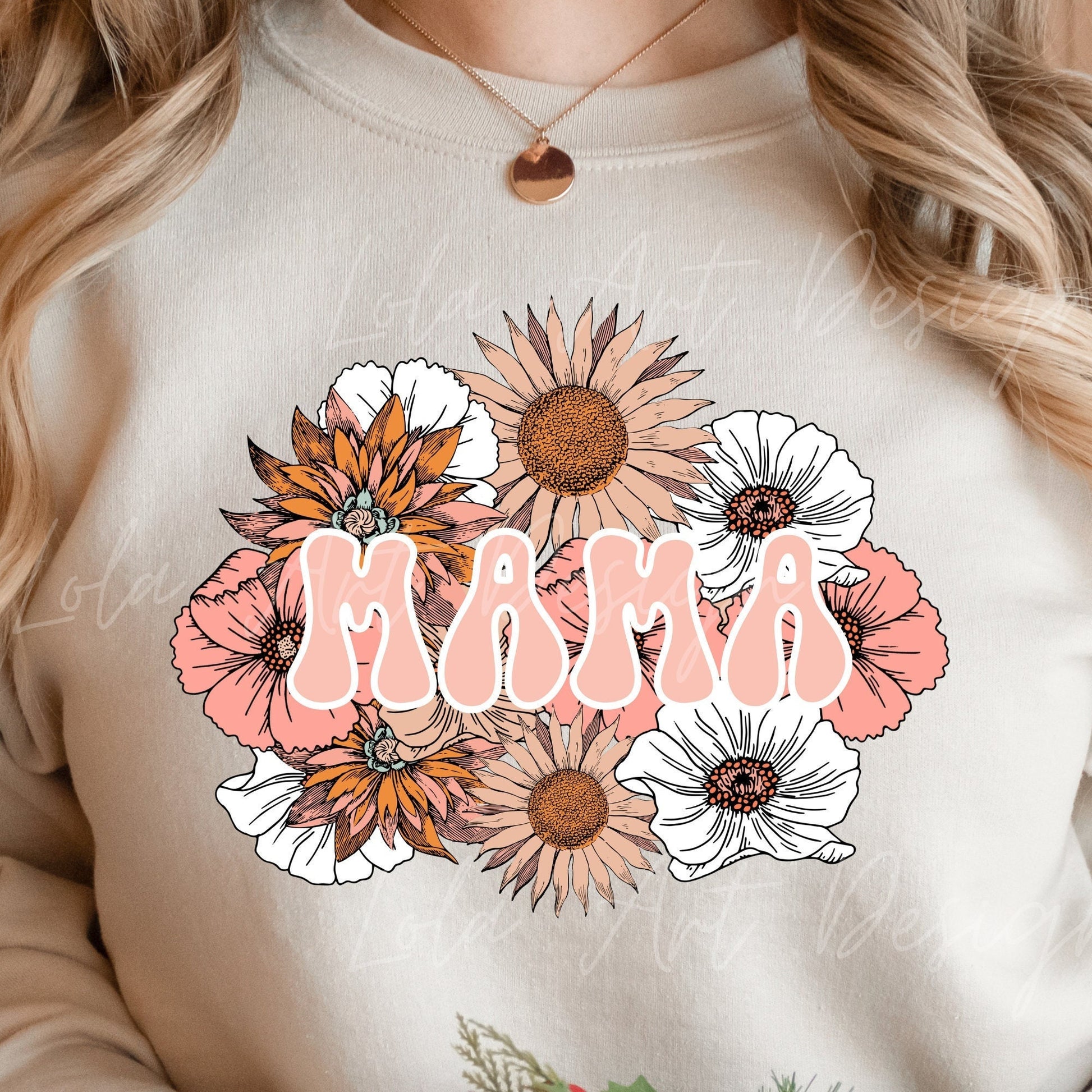 Floral Mama PNG Sublimation Design Download