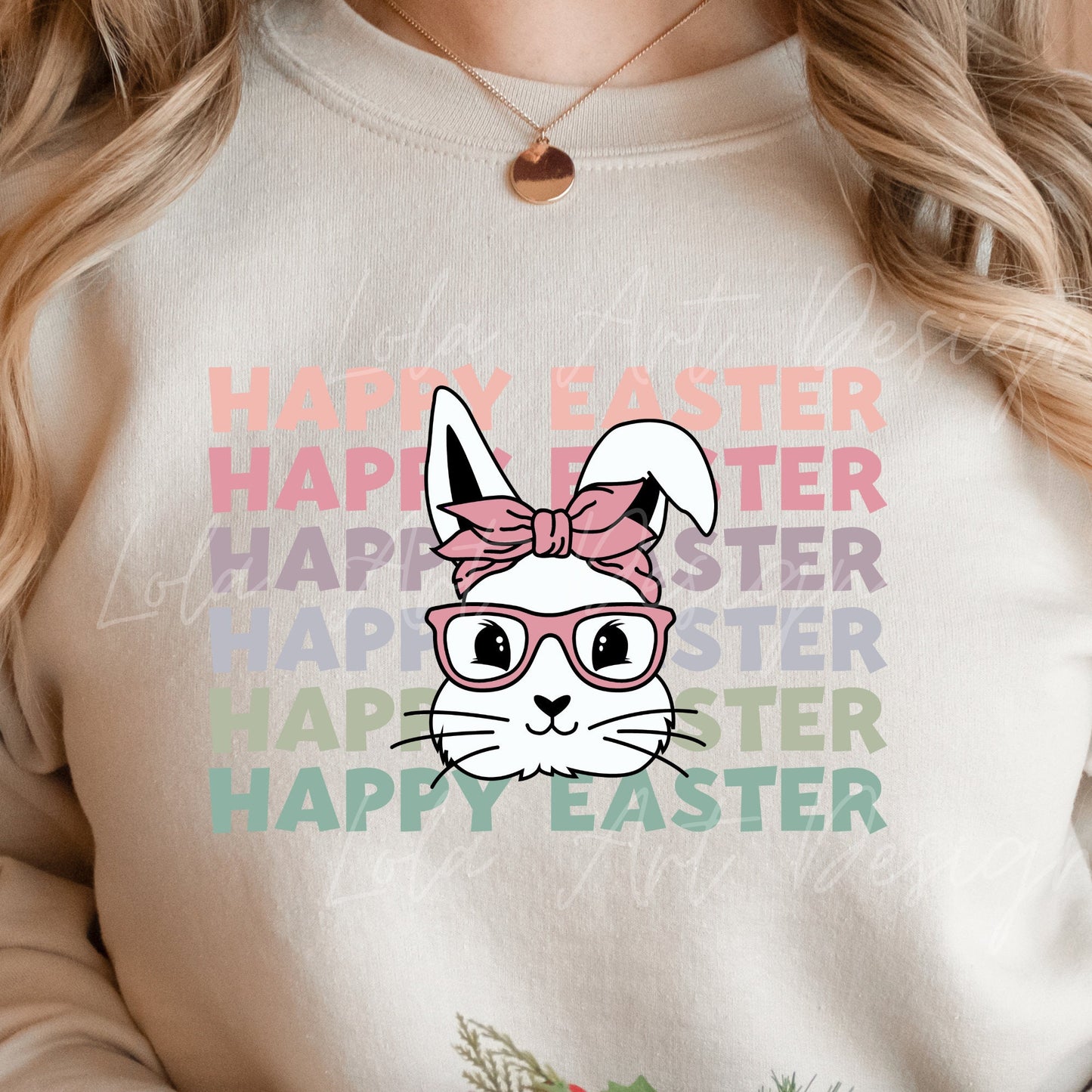 Happy Easter Stacked Bunny Rabbit Png Sublimation, Easter PNG, Easter Bunny Png, Easter Sublimation, Retro Easter Png, Easter Bunny Png