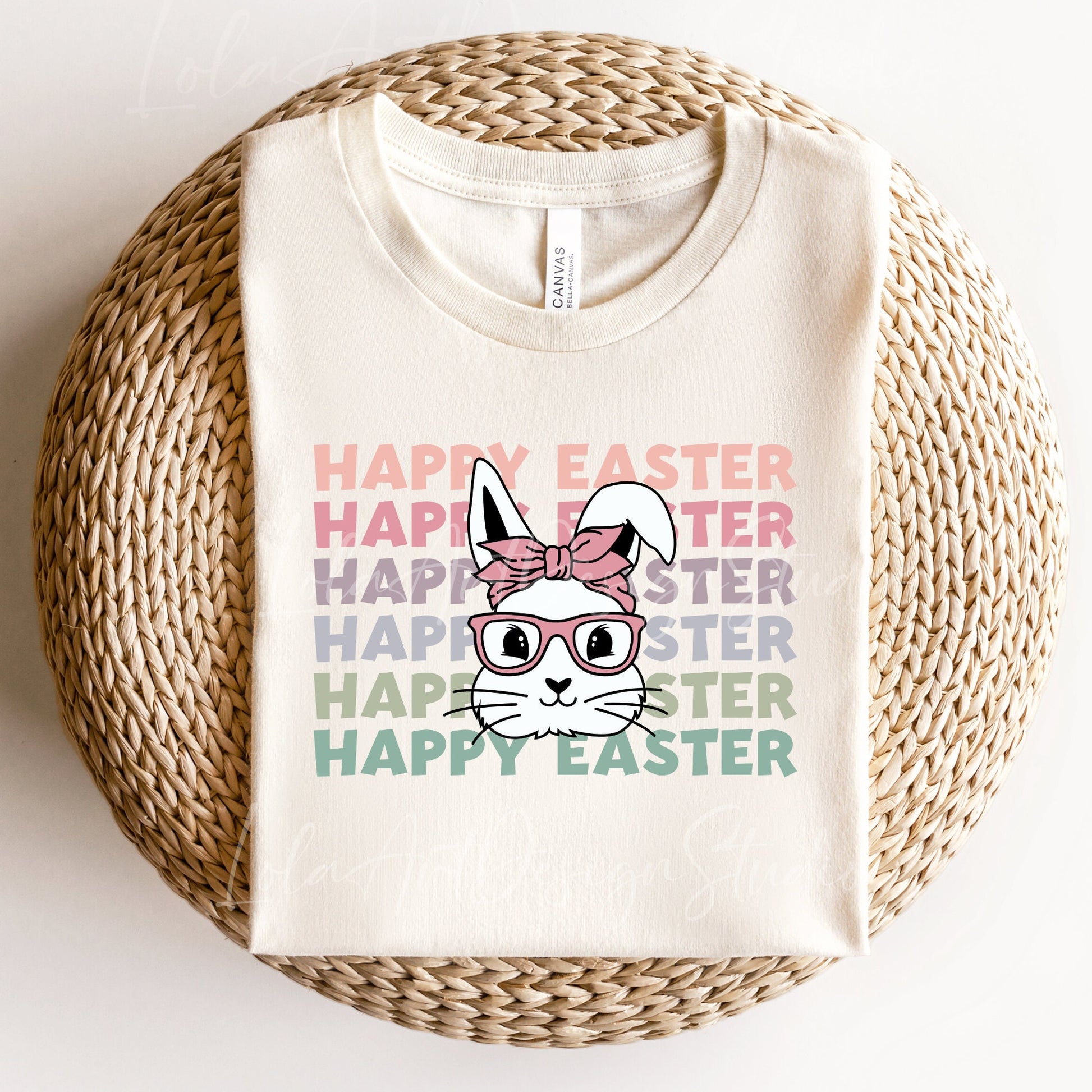 Happy Easter Stacked Bunny Rabbit Png Sublimation, Easter PNG, Easter Bunny Png, Easter Sublimation, Retro Easter Png, Easter Bunny Png