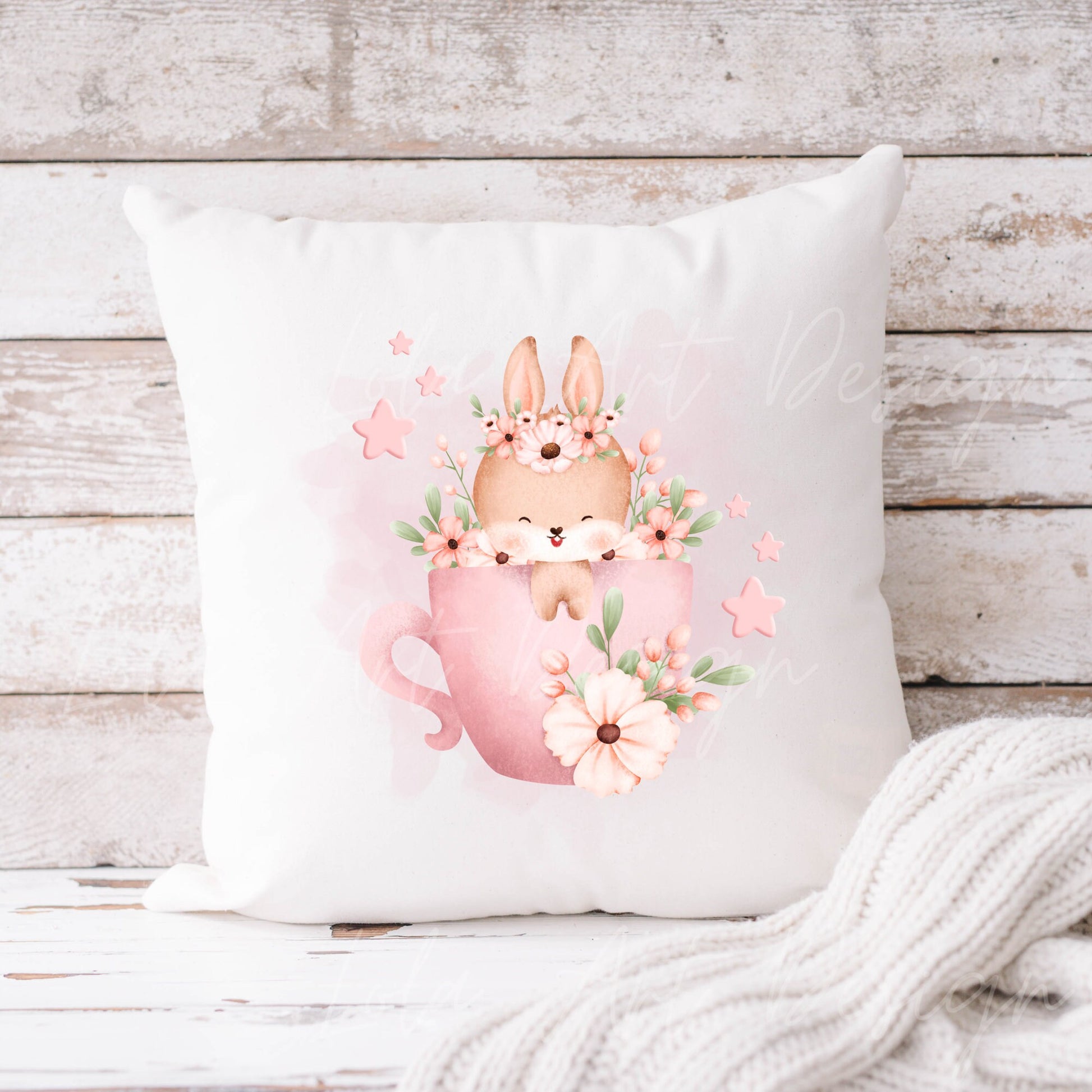 Cute Bunny In Cup PNG Sublimation, Pink Bunny Shirt Design, Pink Bunny Png, Baby girl Boy shower Png sublimation design, Digital Download