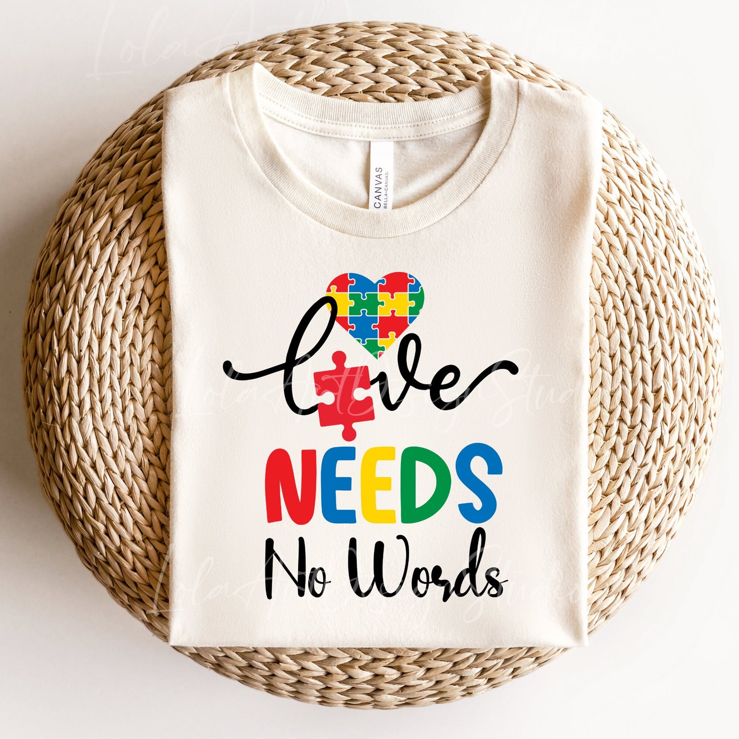 Autism Awareness png sublimation design download, Love Needs No Words Png