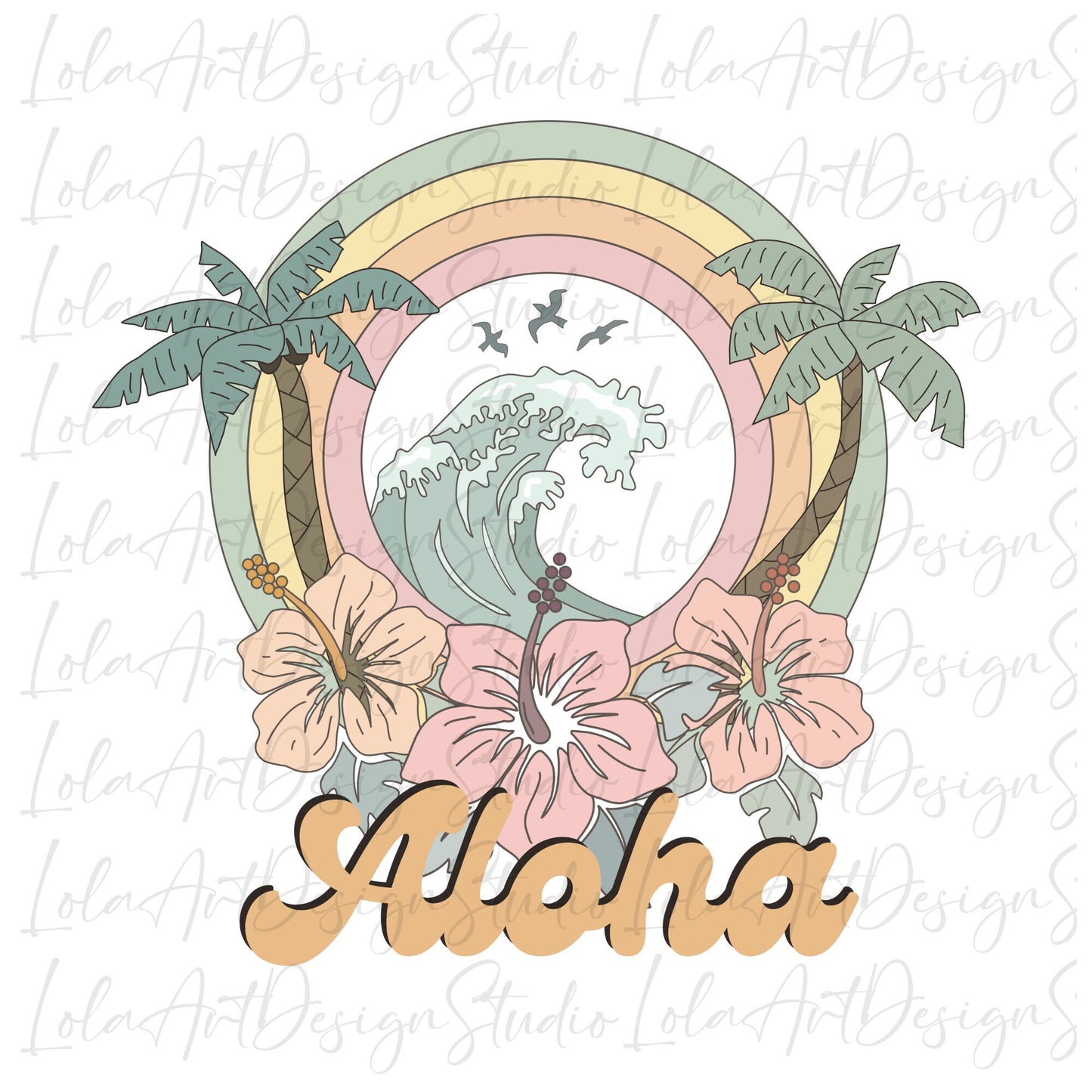 Aloha Summer PNG file for sublimation