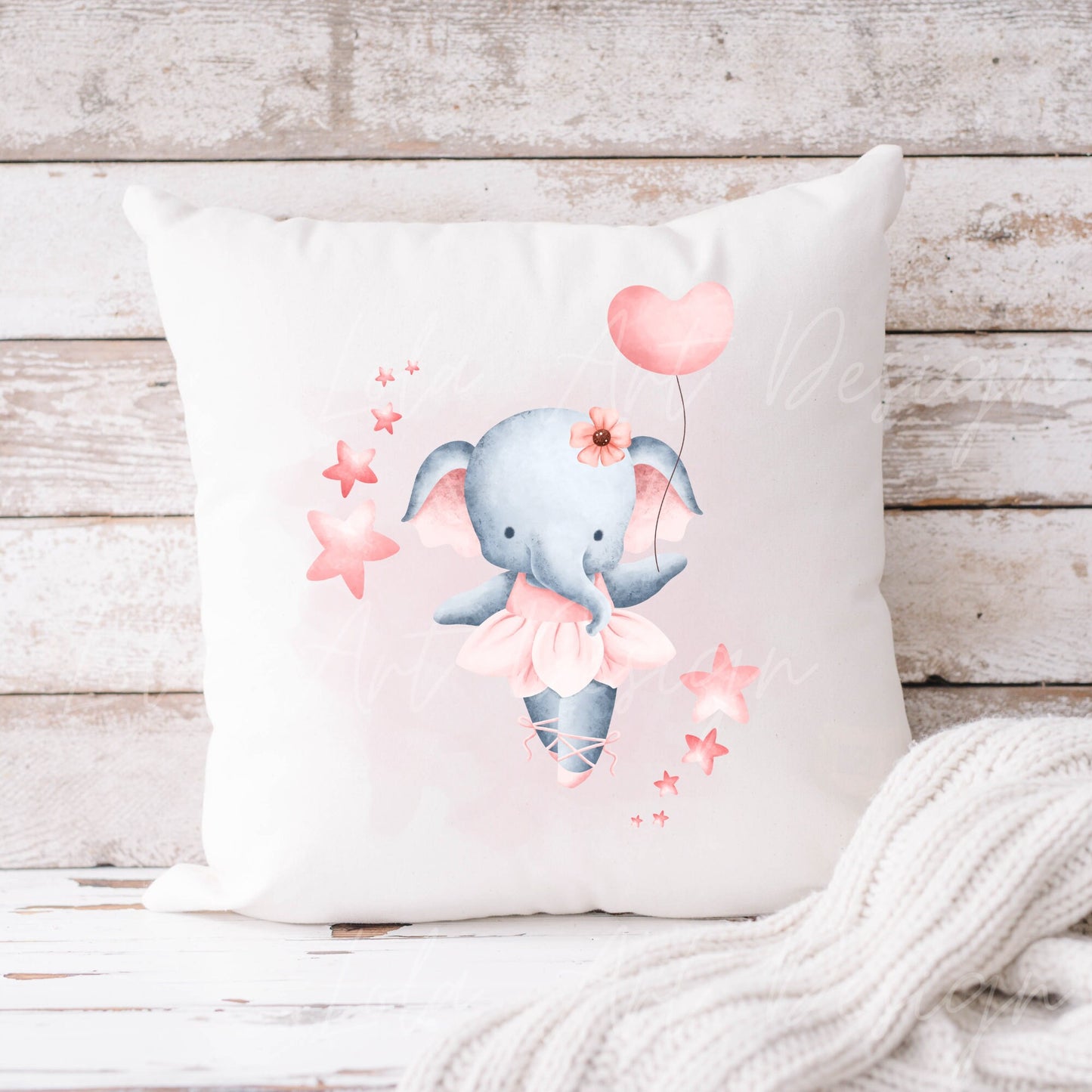 Cute Elephant With Pink Balloon Png, Baby girl Boy shower Png sublimation Design