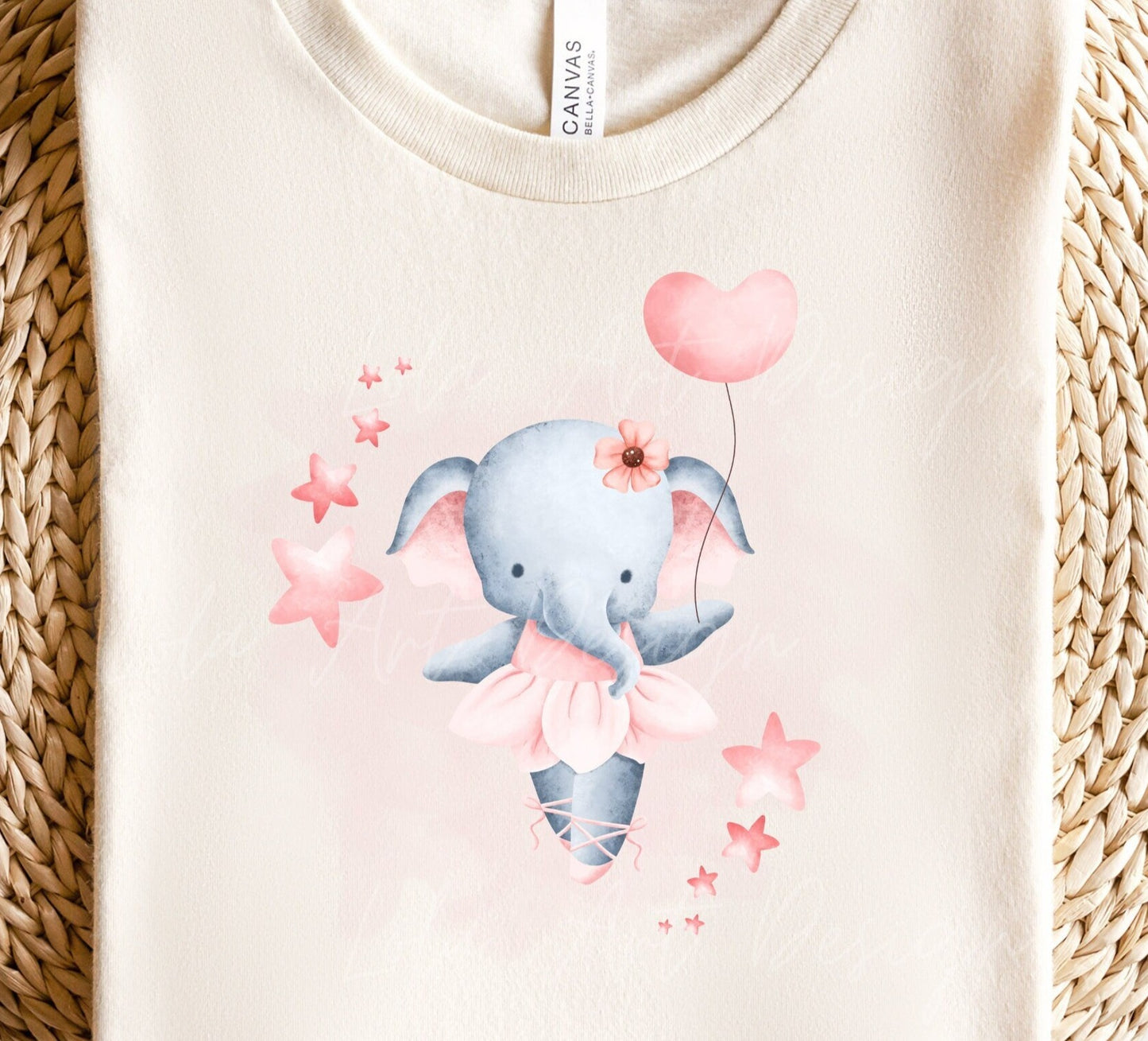 Cute Elephant With Pink Balloon Png, Baby girl Boy shower Png sublimation Design