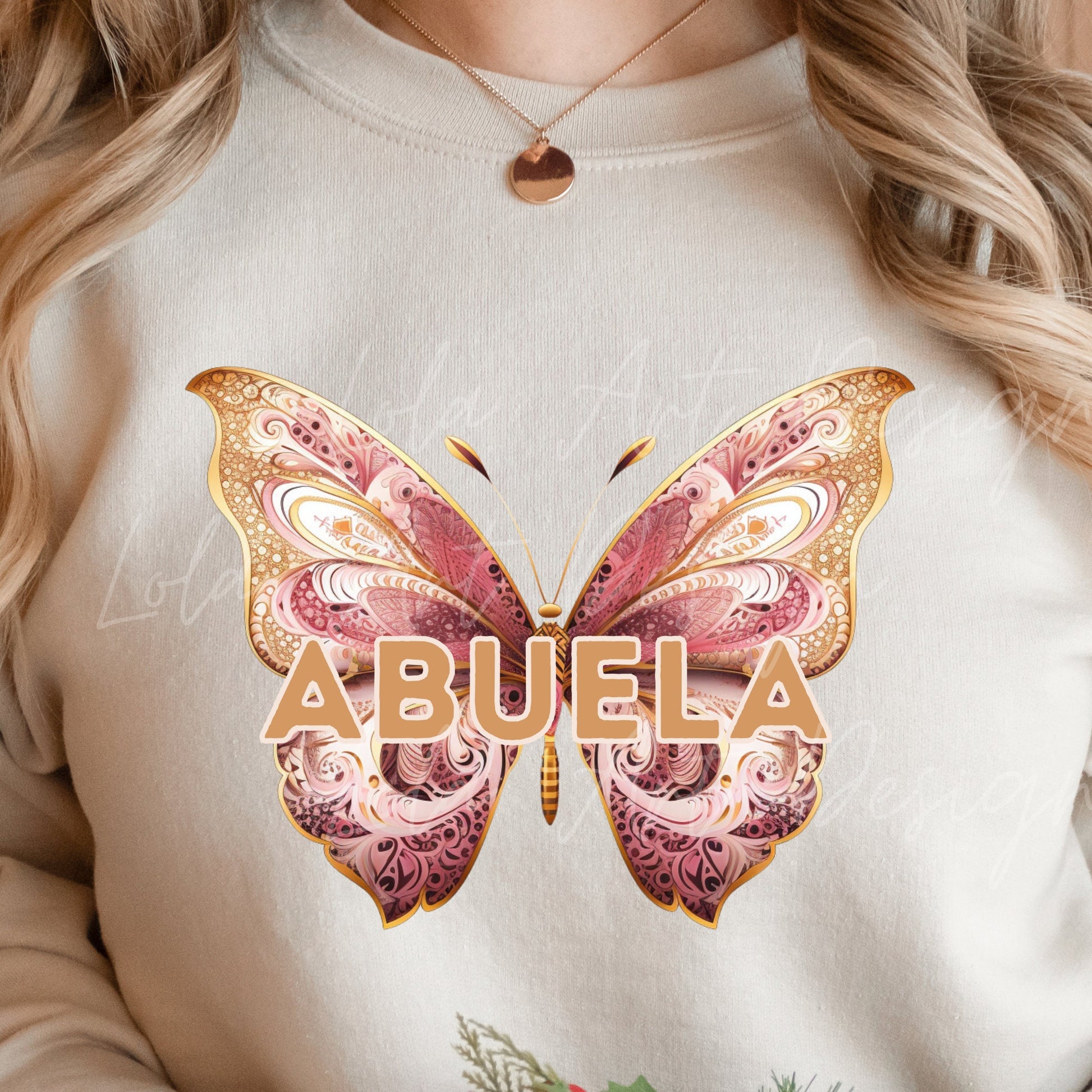 Butterfly Abuela Png Design File For Sublimation,  Abuela Png, Tshirt Design Mother's Day Gift, Espanol Spanish Grandma Png Sublimation