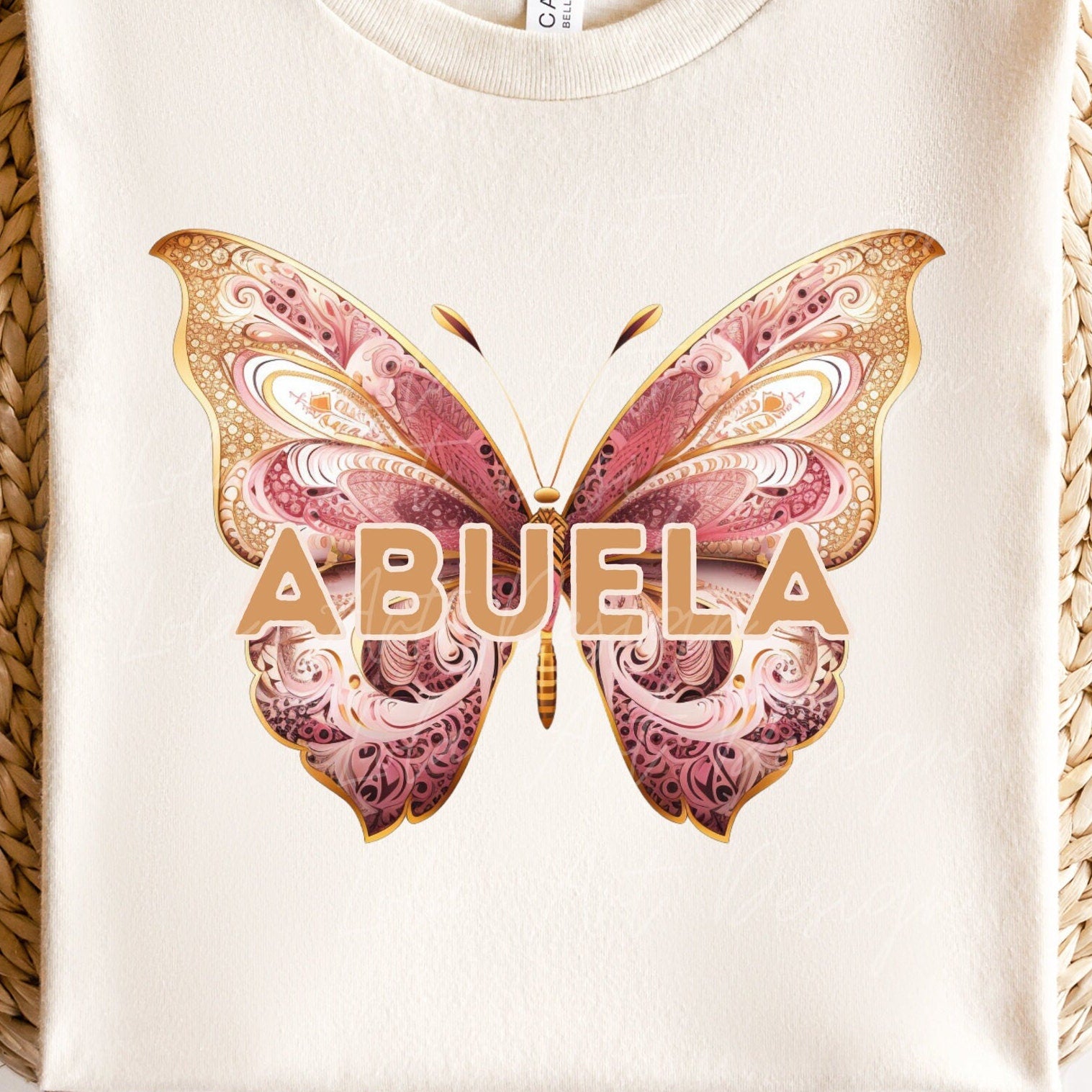 Butterfly Abuela Png Design File For Sublimation,  Abuela Png, Tshirt Design Mother's Day Gift, Espanol Spanish Grandma Png Sublimation