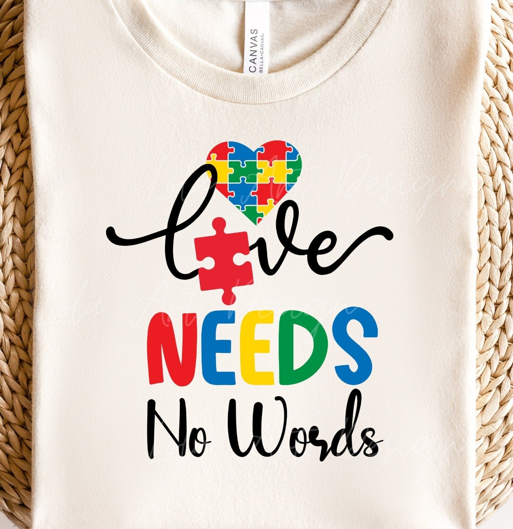 Autism Awareness png sublimation design download, Love Needs No Words Png