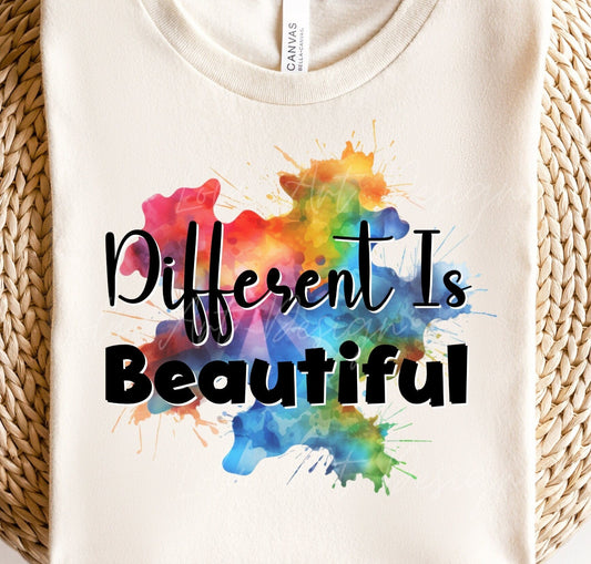 Autism Awareness png sublimation, Different Is Beautiful Png Design