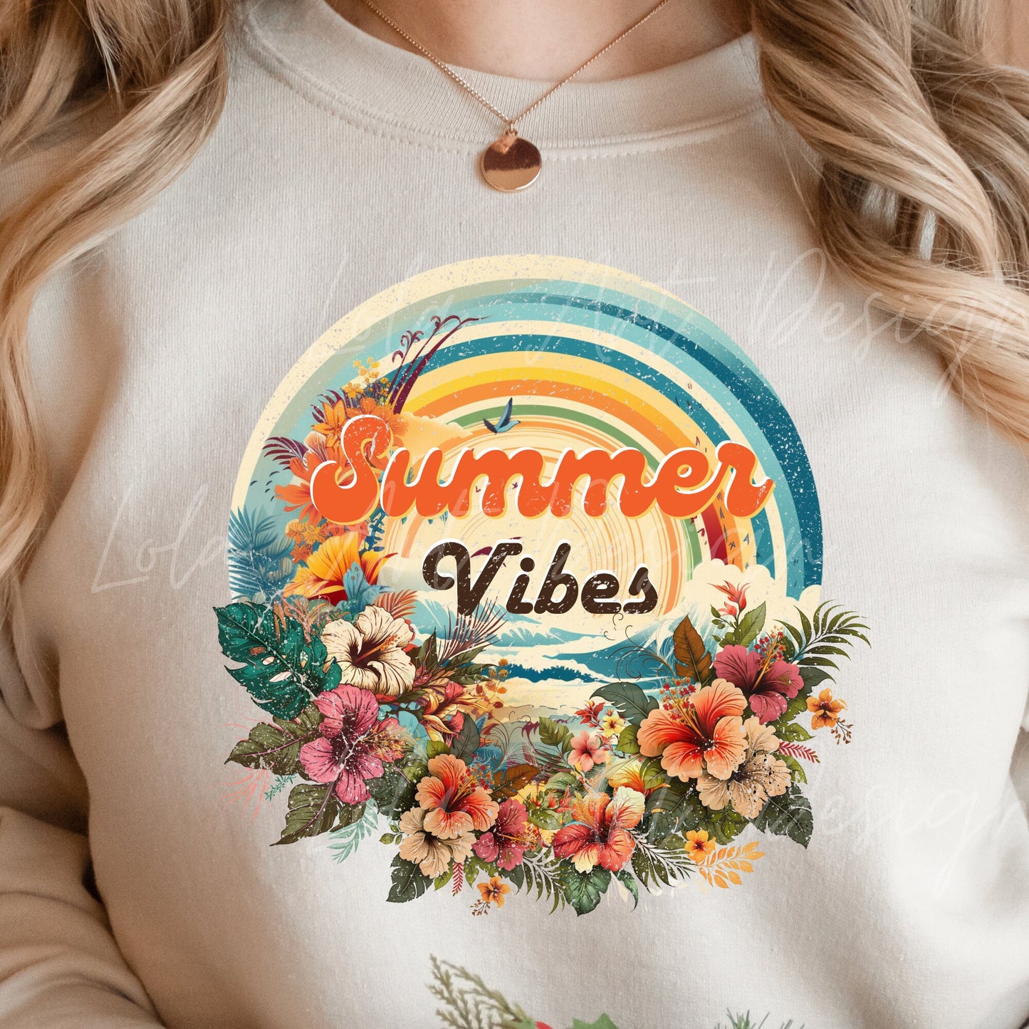 Summer Vibes PNG file for sublimation, Retro Summer Sublimation