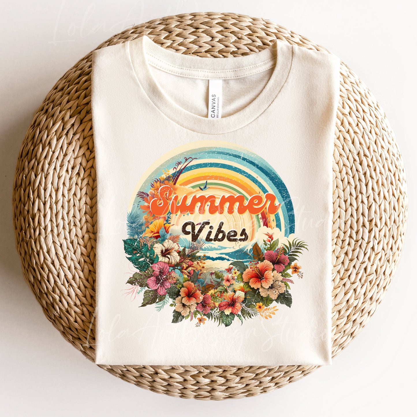 Summer Vibes PNG file for sublimation, Retro Summer Sublimation