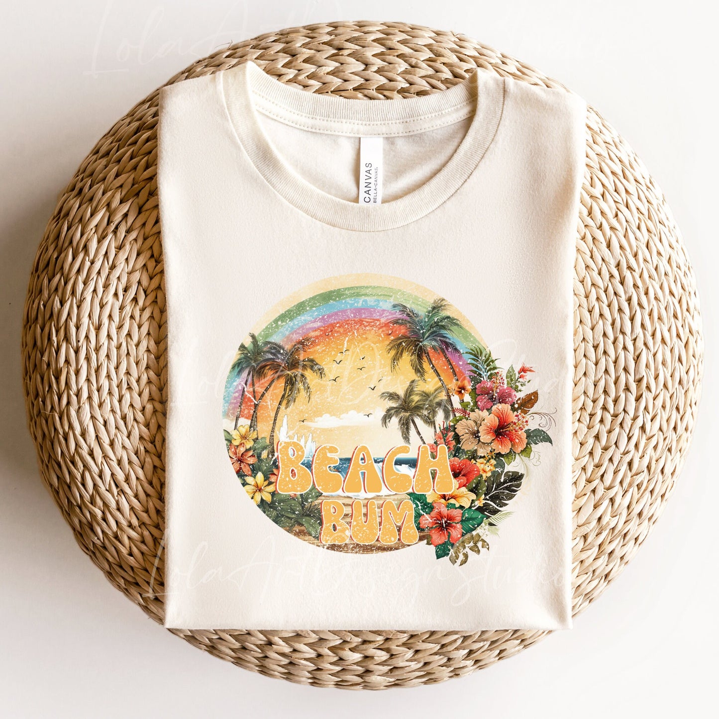 Beach Bum PNG file for sublimation, Retro Summer Sublimation