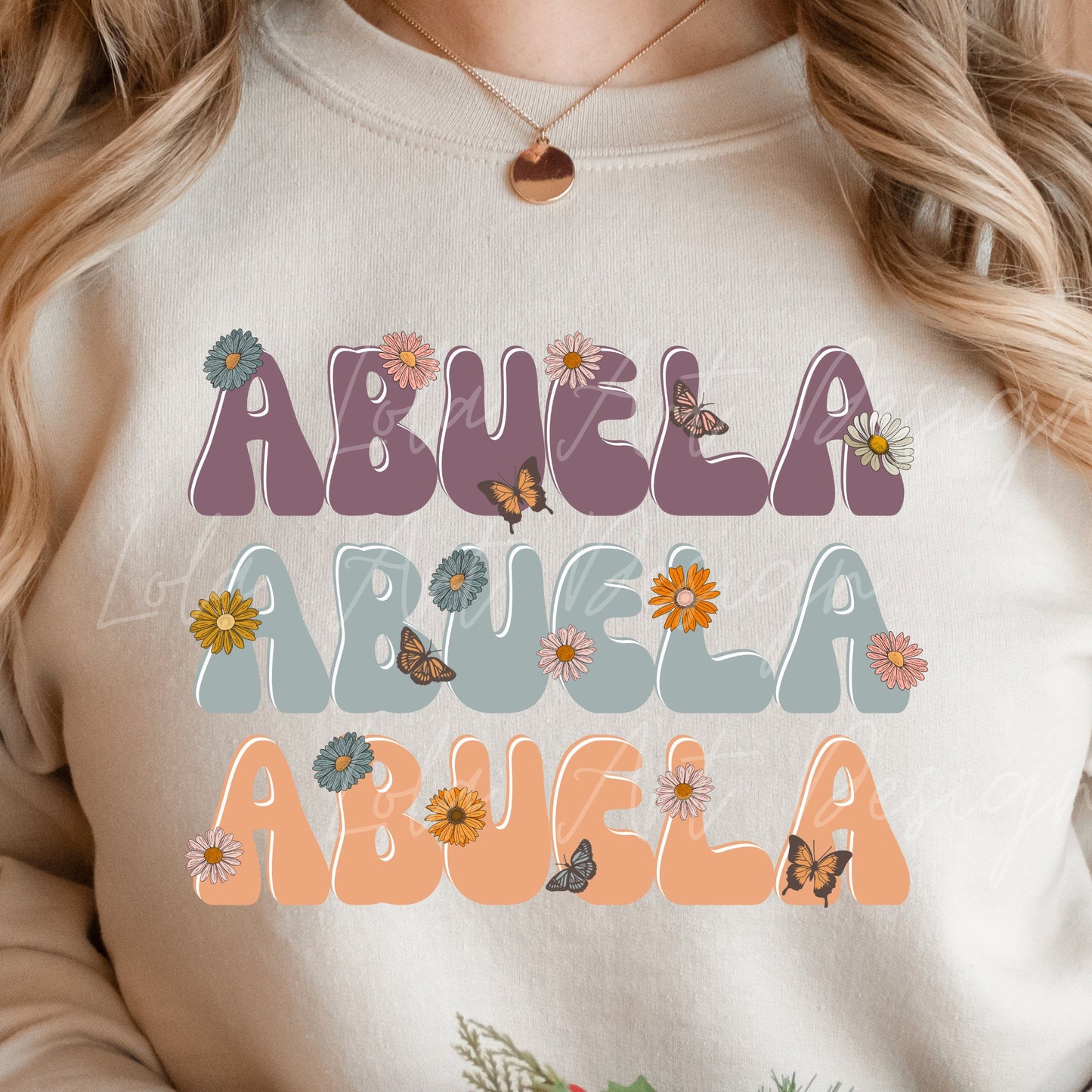 Floral Abuela Png Design File For Sublimation