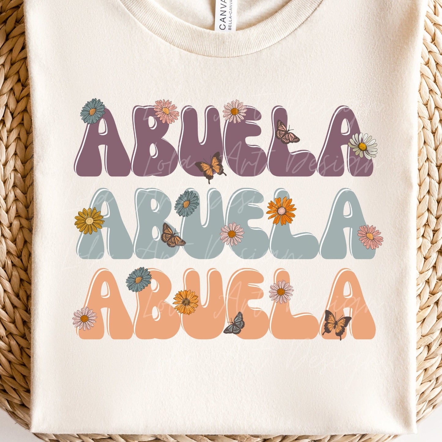 Floral Abuela Png Design File For Sublimation