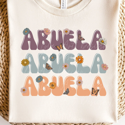 Floral Abuela Png Design File For Sublimation