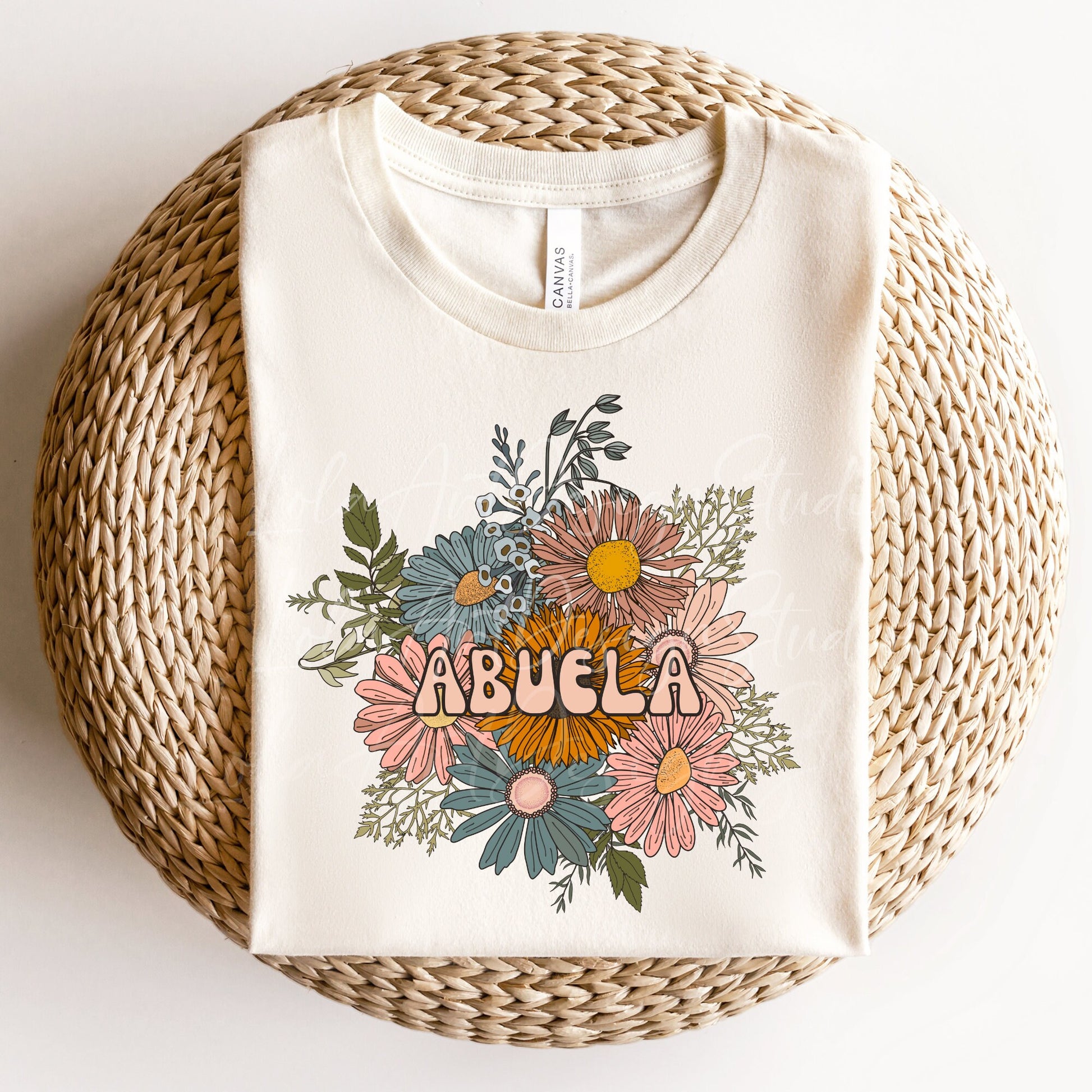 Floral Abuela Png Design File For Sublimation,  Abuela Floral Png, Tshirt Design Mother's Day Gift, Espanol Spanish Grandma Png Sublimation