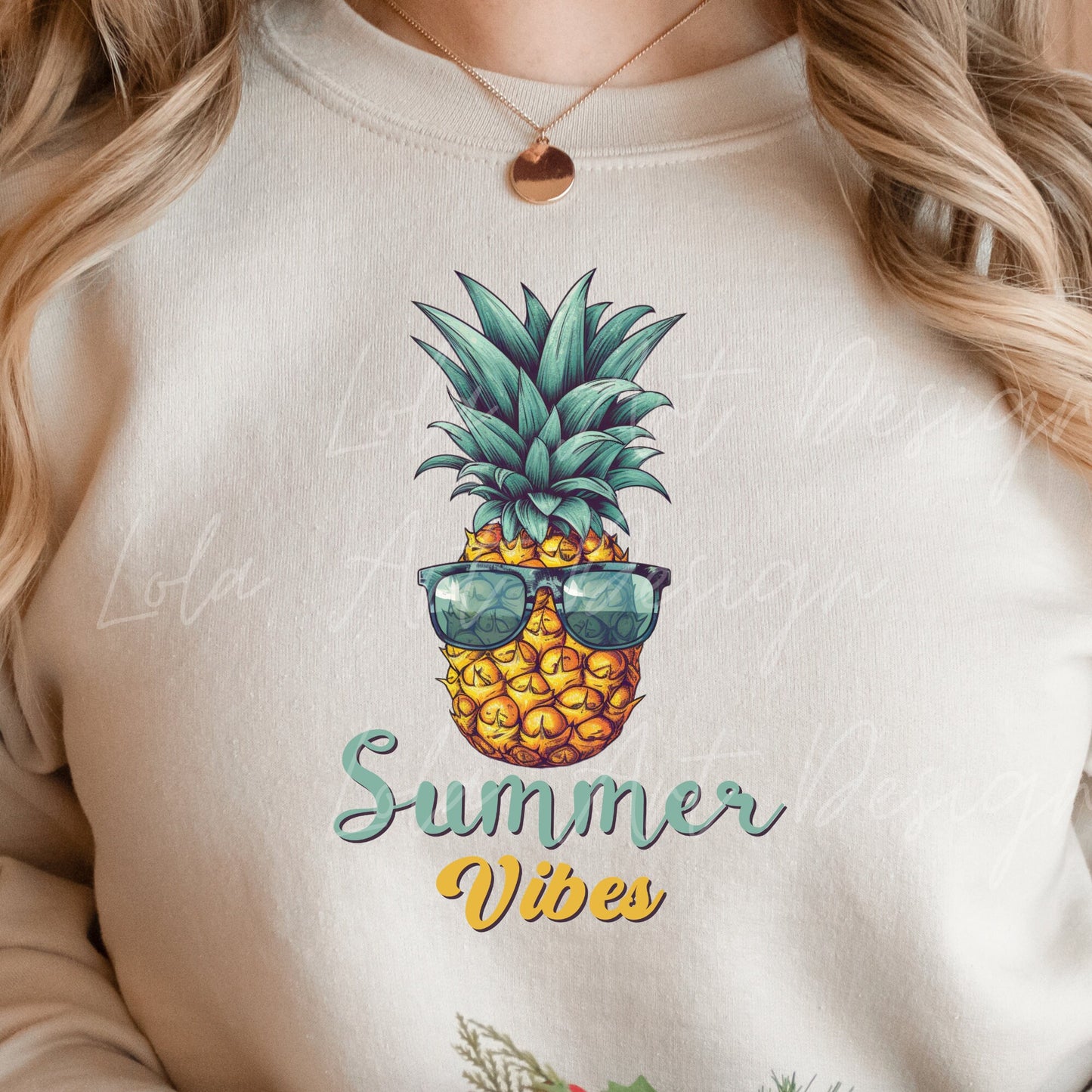 Summer Vibes Pineapple PNG file for sublimation printing, Retro Pineapple Wearing Sunglasses Sublimation PNG