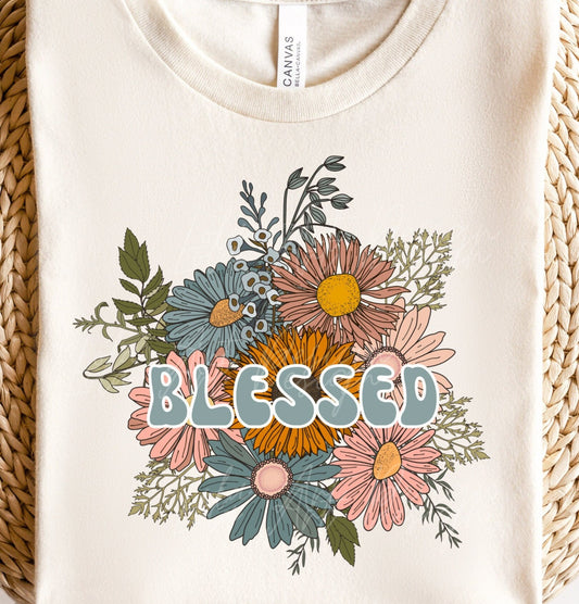 Blessed PNG For Sublimation, Boho Blessed Shirt Designs Png